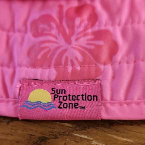 Pink Wide-Brimmed Sun Hat with Floppy Design Sun Protection Zone - Picture 2 of 8